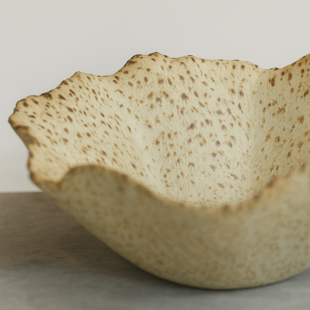 Handmade Ceramic Incense Holder Vessel – Natural Flower Form
