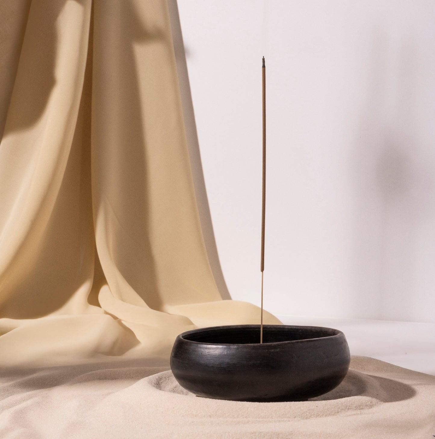 Black Clay Incense Holder Bowl Handmade in Oaxaca, Mexico